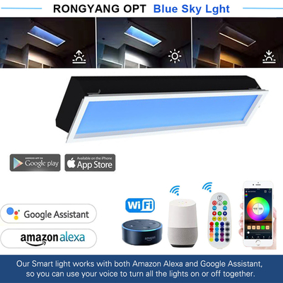 Tuya Control 8000lm आर्टिफिशियल डेलाइट पैनल, 200W LED स्काई सीलिंग पैनल लाइट