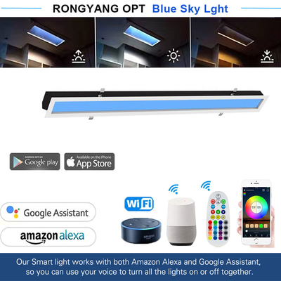 Smart 40W Sky Ceiling Light – Realistic Daylight, Remote/APP Controlled, Global Voltage