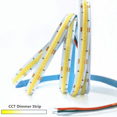 COB CCT 2500K सिलिकॉन एलईडी स्ट्रिप लाइट Dimmable बहुउद्देशीय