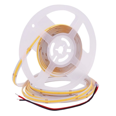 चौड़ाई 8mm 10W COB LED स्ट्रिप लाइट DC24V 1000lm/M कूल व्हाइट RA 90