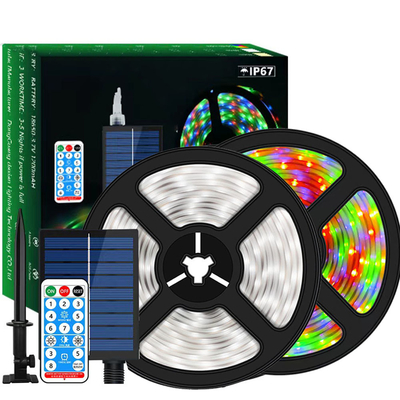 वाटरप्रूफ SMD2835 स्ट्रिप लाइट्स सोलर, स्टेबल सोलर पावर्ड RGB LED स्ट्रिप