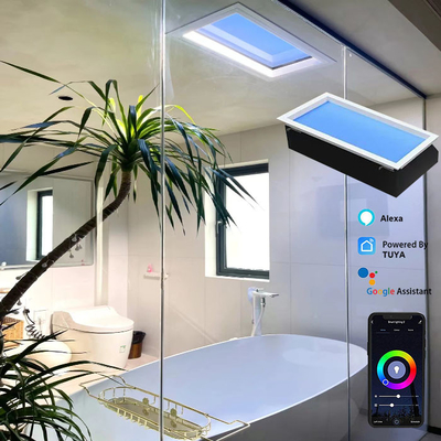 150W डिममेबल एलईडी आर्टिफिशियल स्काईलाइट वाइड कवरेज Tuya / WiFi / ब्लूटूथ नियंत्रित
